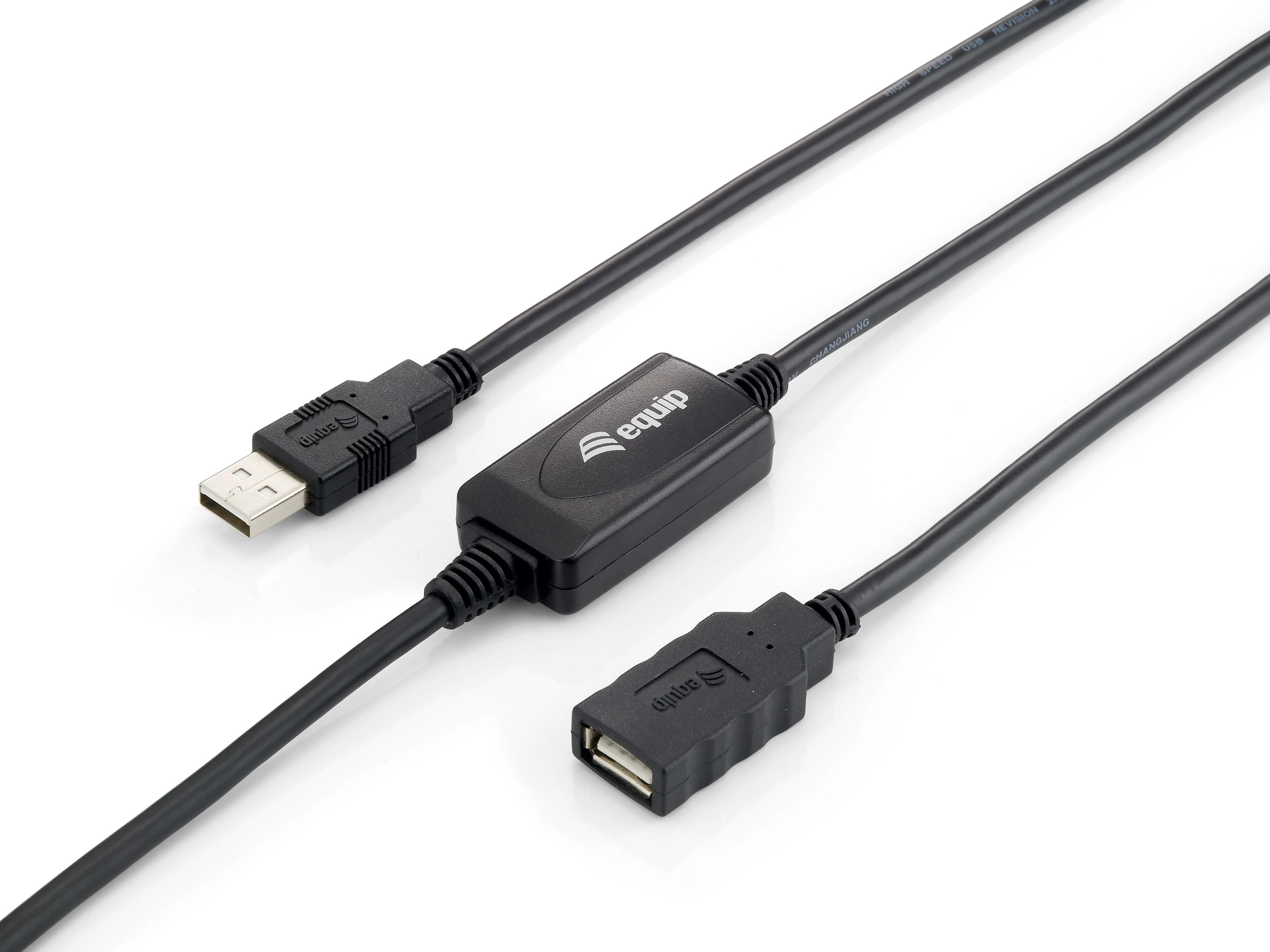Kabelis USB Equip USB-A - USB-A 10 m Juodas (133310)