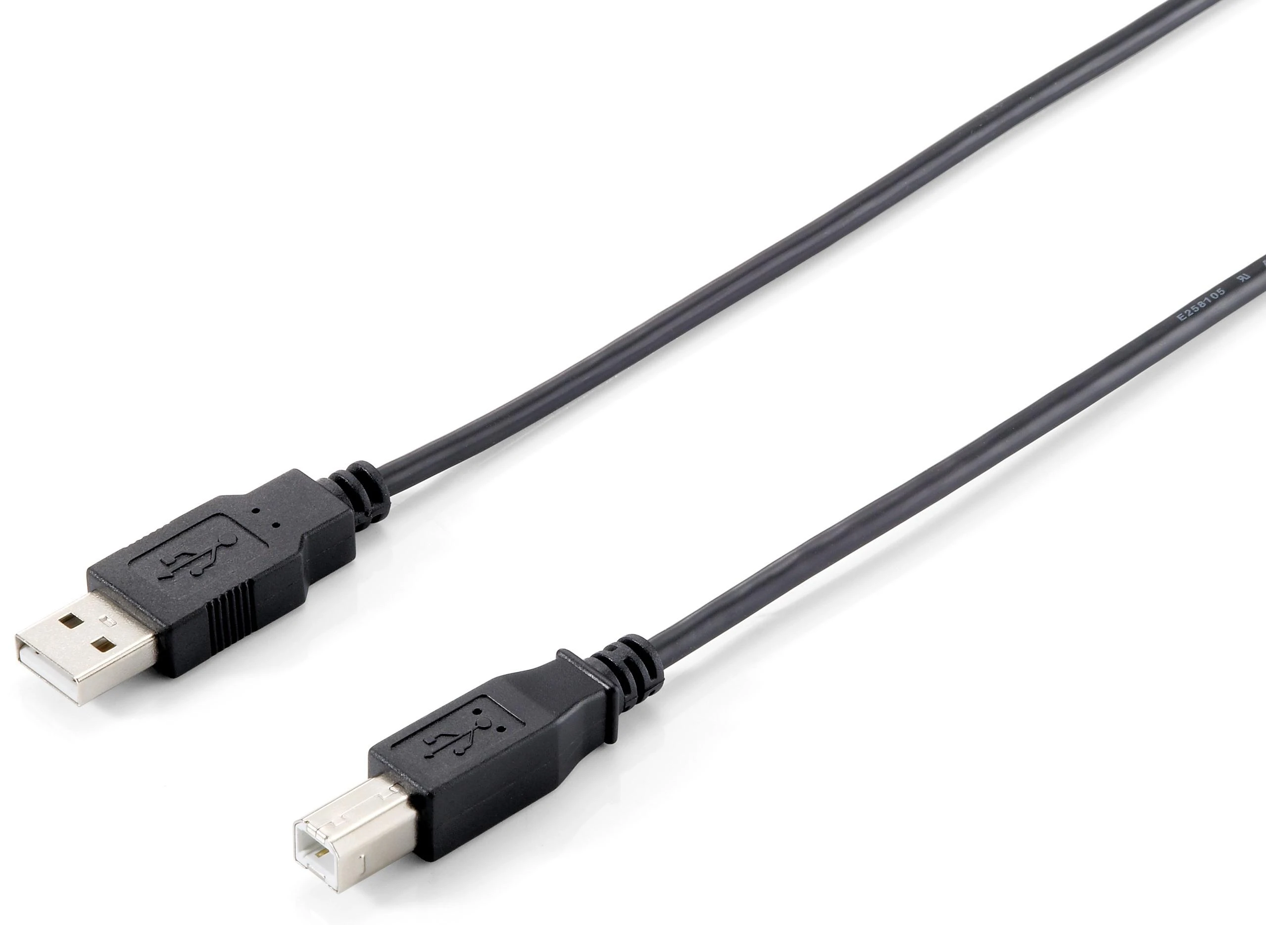 Equip USB2.0 Druckerkabel USB-A->USB-B St/St 5.00m juodas Polybeutel