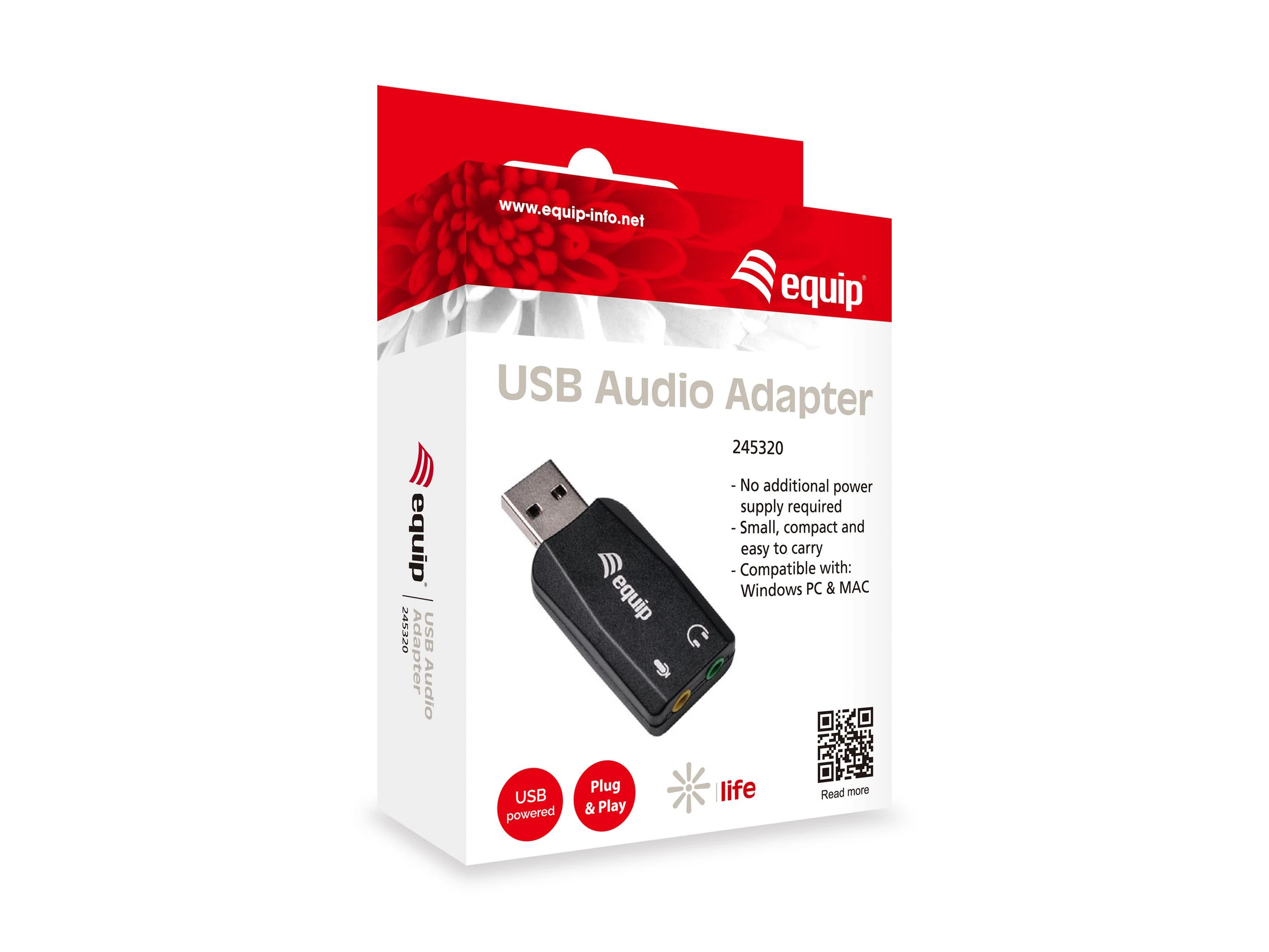 Equip USB garso adapteris su pakuote