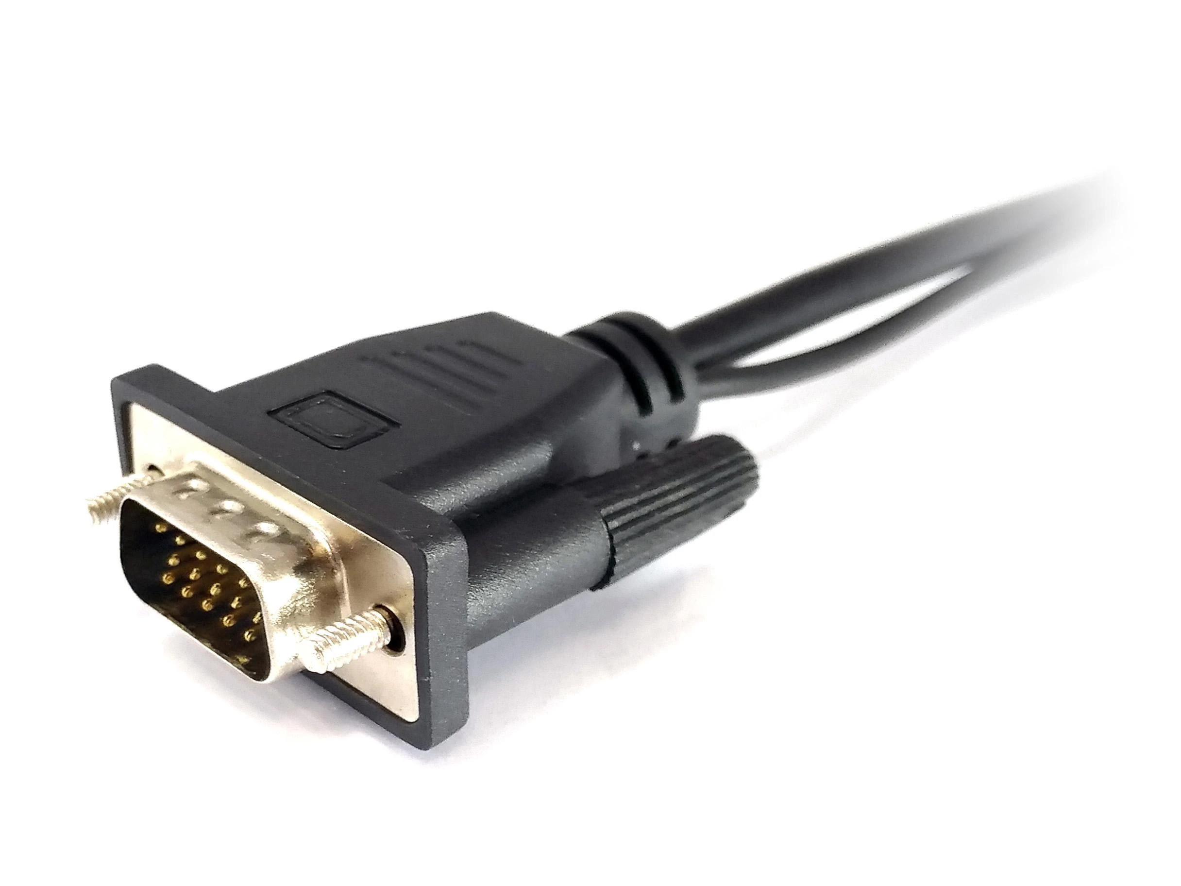 VGA į HDMI adapterio jungtis su 15cm laidu