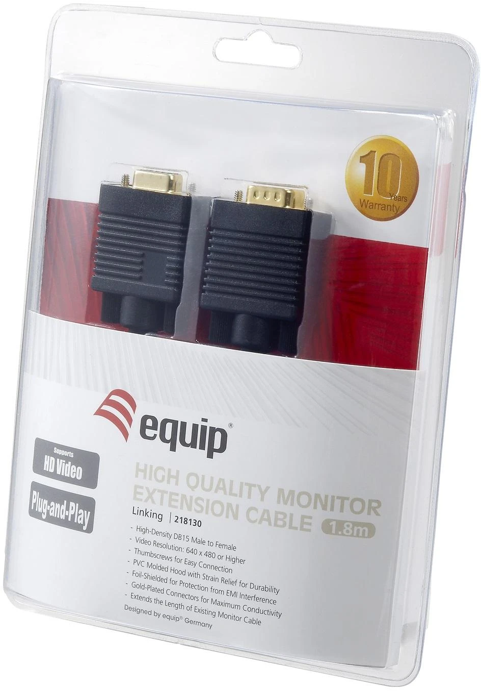 Equip 1,8m monitoriaus ilgintuvas pakuotėje