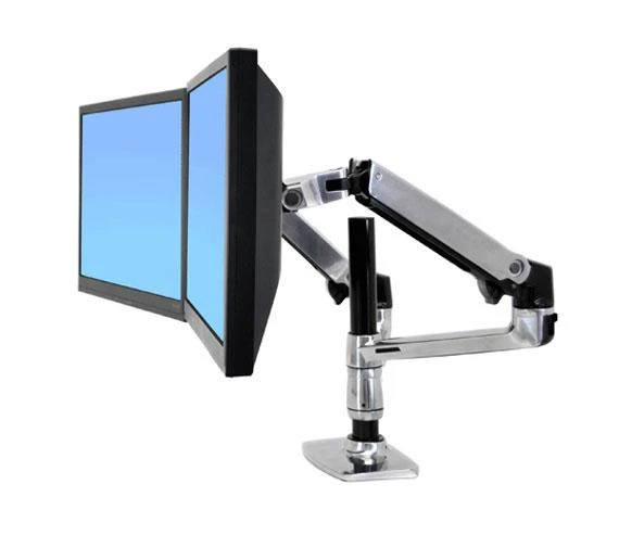 Laikiklis Ergotron - LX Dual Stacking Arm - poliruotas aliuminis