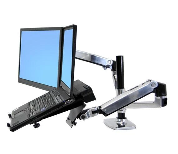 Laikiklis Ergotron - LX Dual Stacking Arm - poliruotas aliuminis