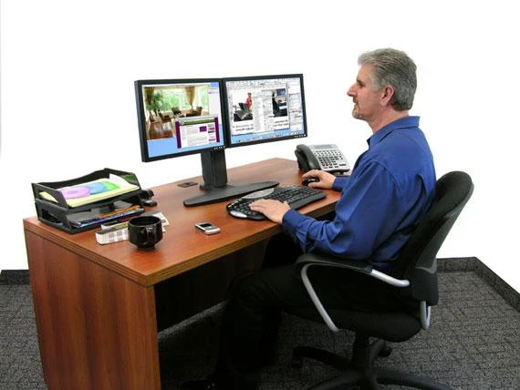 Laikiklis Ergotron Neo-Flex NeoFlex Dual LCD monitorius Lift Stovas (33-396-085) (33396085)