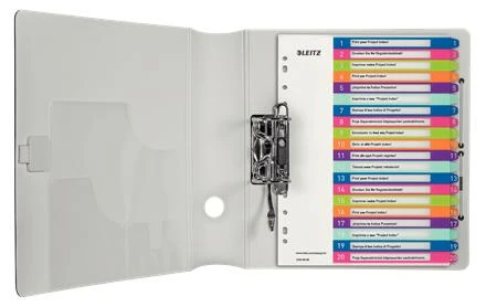 Leitz plastikiniai skirstytuvai WOW 1-20 12450000 spausdinimui (prk2324187)