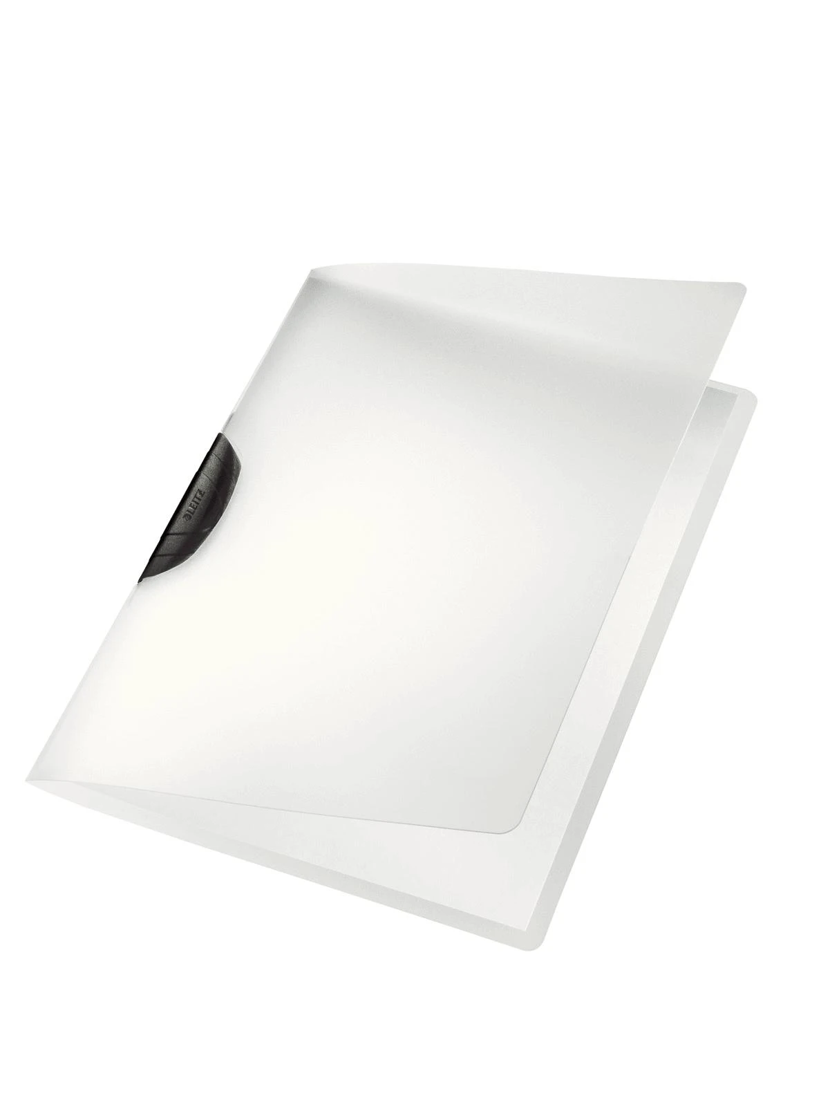 Aplankas su juodu spaustuku Leitz ColorClip, A4, sega iki 30 lapų, plastikinis, matinis