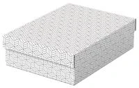 Daiktadėžė ESSELTE, su dangteliu, 265x100x360 balta-pilka (3vnt./pak.)
