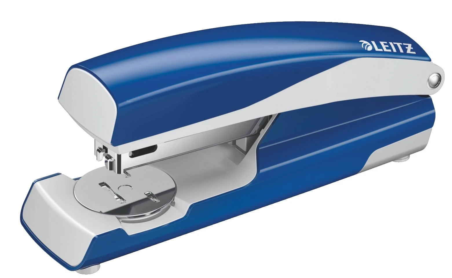 Mėlynas Leitz NeXXT 5502 segiklis su atvira metaline detale