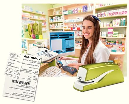 Žalias Leitz Wow elektrinis segtuvas vaistinėje