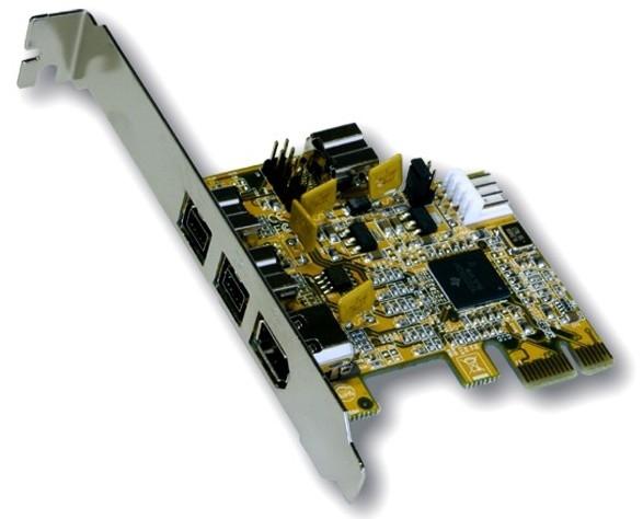 Kontroler Exsys PCIe x1 - 3x FireWire 800 + 1x FireWire 400 (EX-16415)
