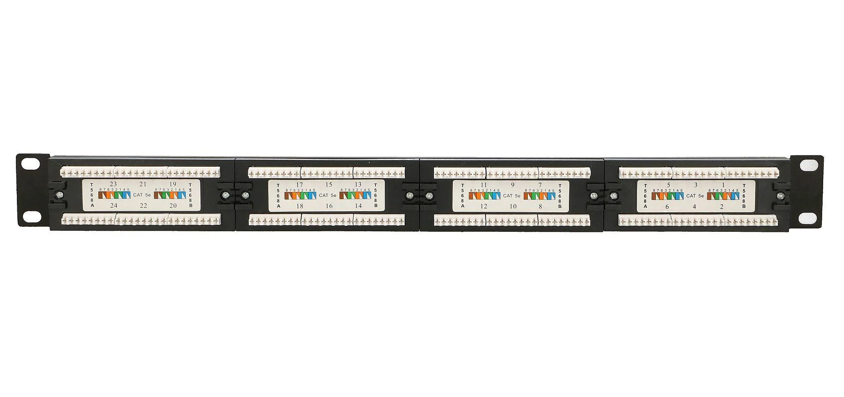 Extralink CAT5E UTP V2, Patchpanel, 24 prievadai