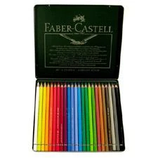 Spalvoti akvareliniai pieštukai su teptuku Faber-Castell Fish, 24 spalvos