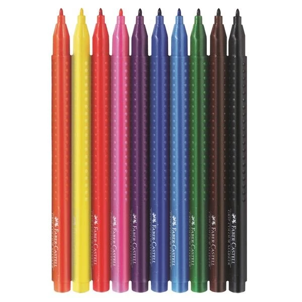 Flomasteriai Faber-Castell Grip Colour, (10) 1302-100 (Ekspozicinė prekė)