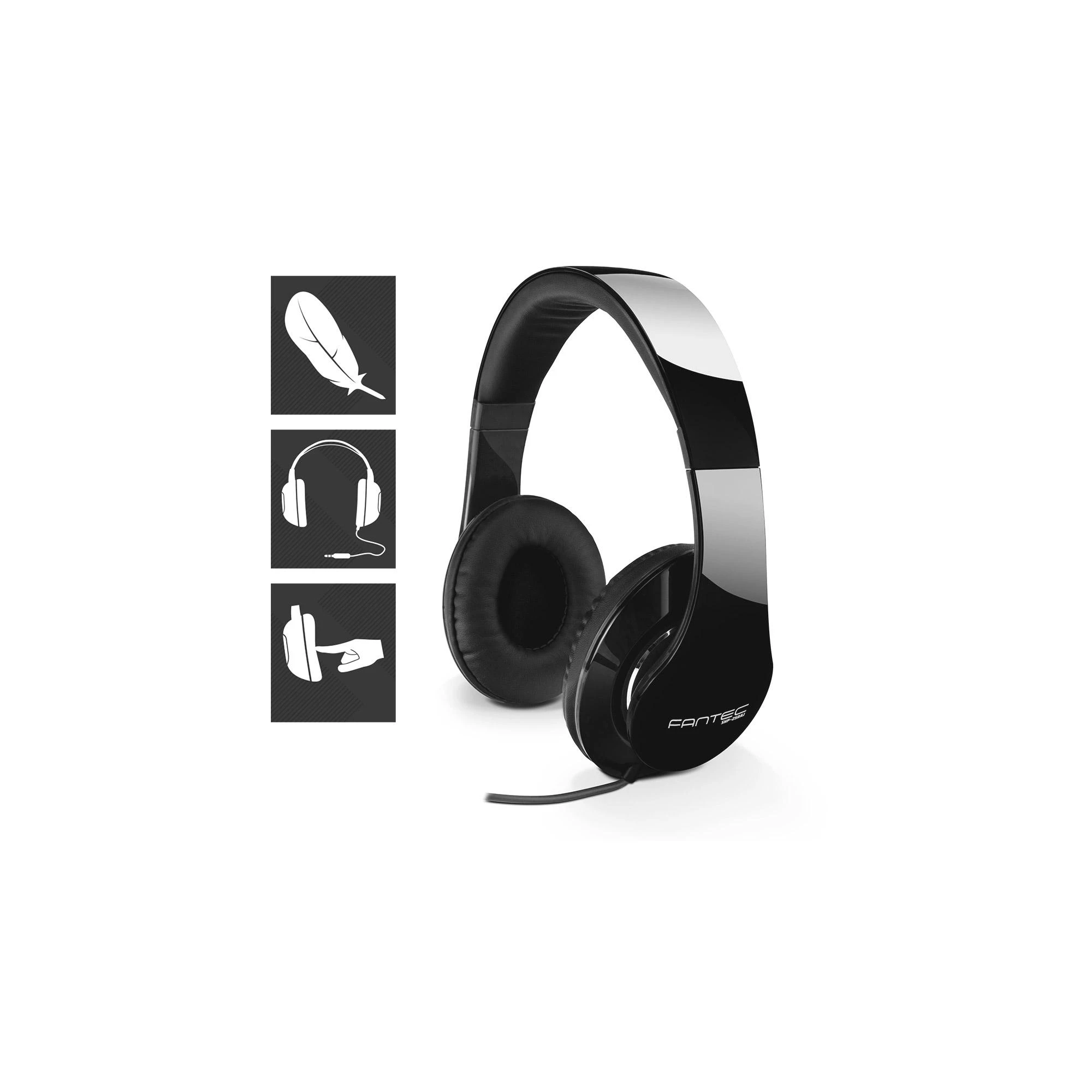 FANTEC SHP-250AJ-BB stereofoninės ausinės ant ausies