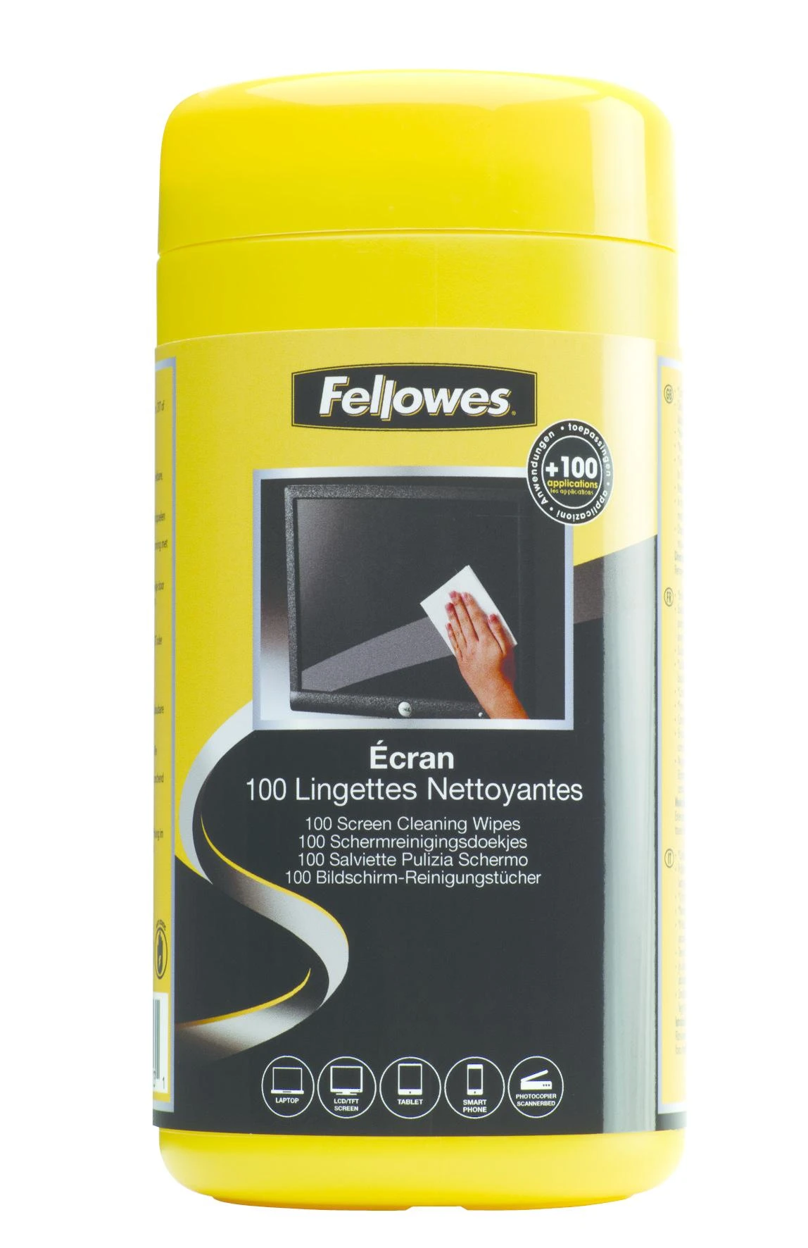 Valiklis Fellowes 100 ekrano valymas – Įrangos valymo drėgnos šluostės – LCD/TFT/Plazma – Daugiaspalvis – 82 mm – 82 mm – 170 mm