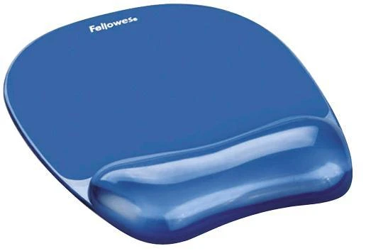 FELLOWES CRYSTAL Mėlynas Pelės kilimėlis w/ riešo atrama