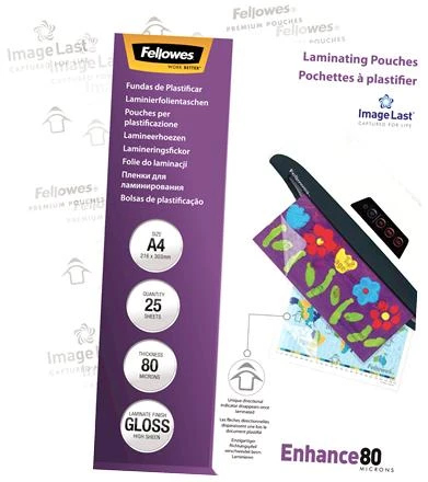 Laminavimo maišelis FELLOWES IL, 80 mikronų, A4, 25 vnt.