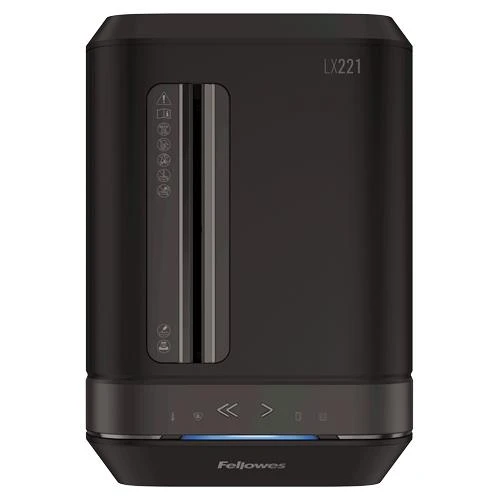 Fellowes LX221 popieriaus smulkintuvas, priekinis vaizdas