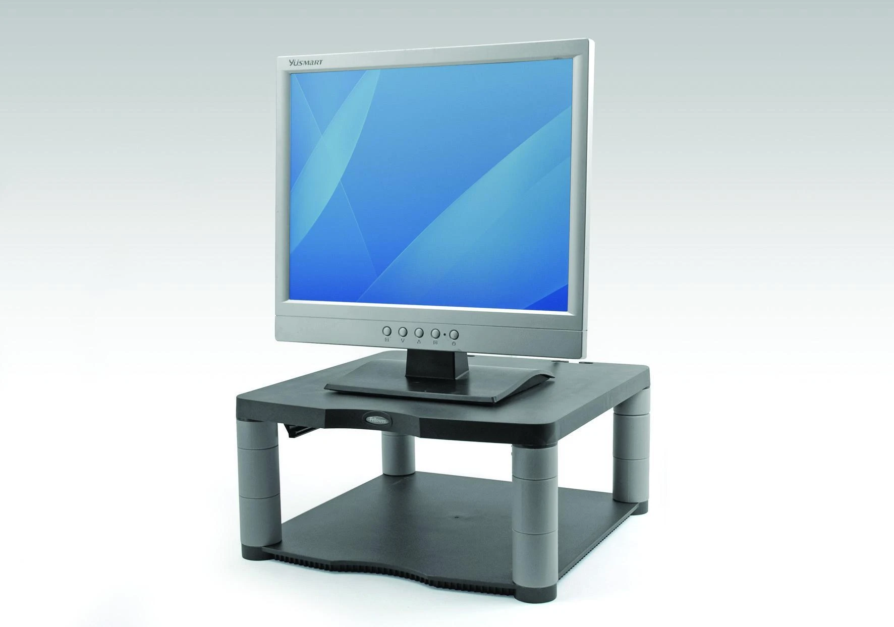 Laikiklis Fellowes Monitoriaus stovas kolegos Premium, Juoda/grafitas