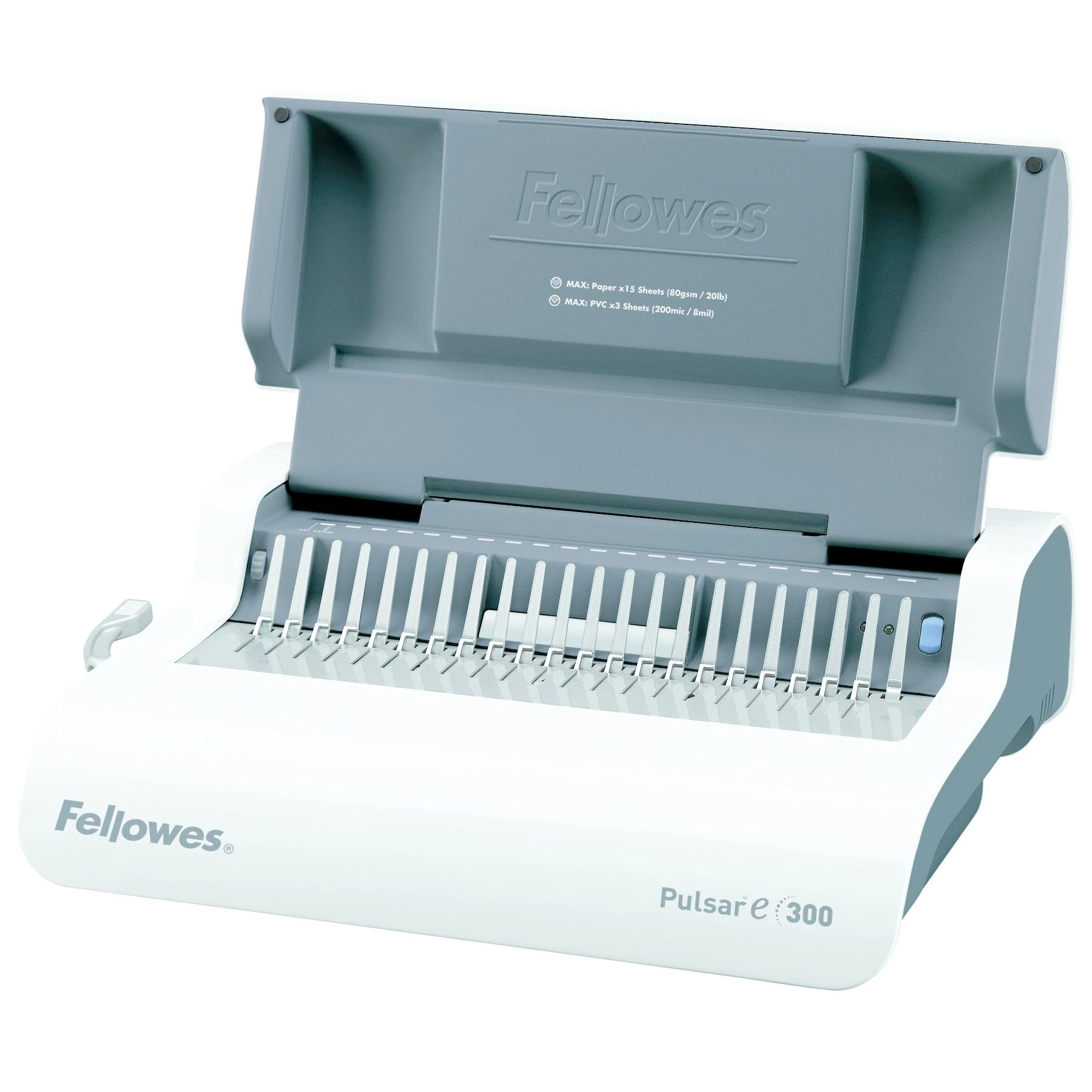 Fellowes Pulsar E 300 elektrinė įrišimo mašina atviru dangčiu