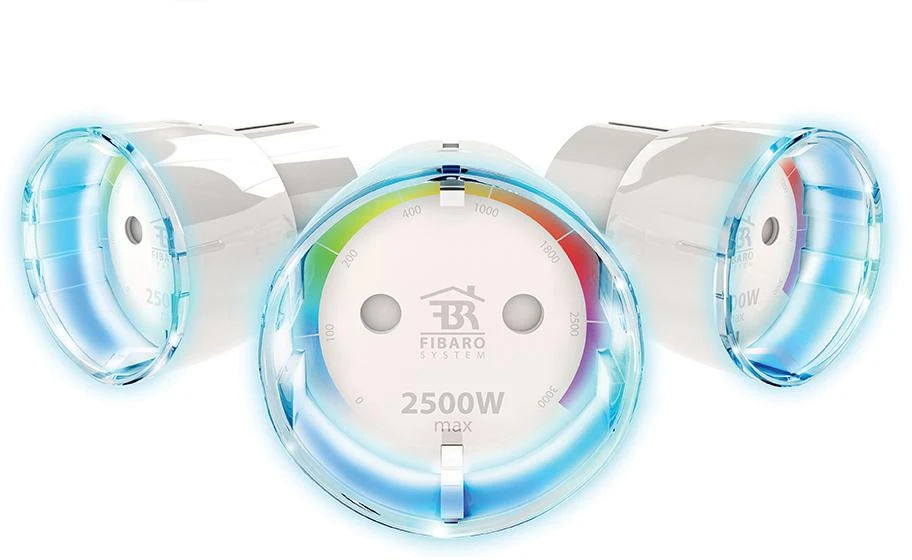 Fibaro išmanusis kištukas su spalvota LED indikacija