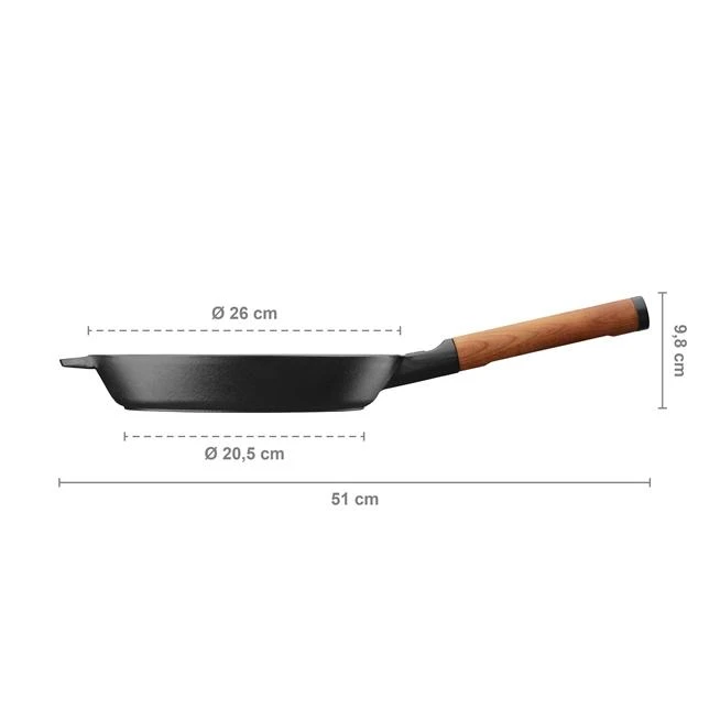 Fiskars Norden ketaus keptuvė (grill), 26 cm