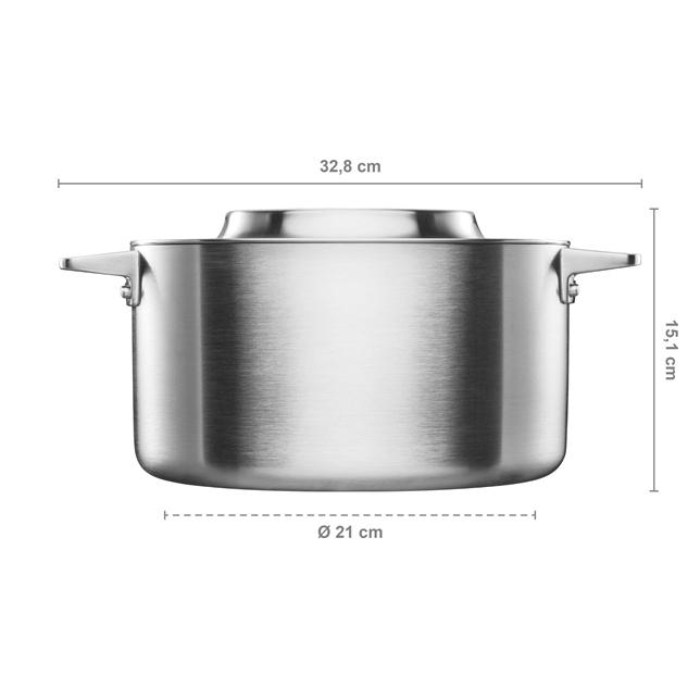 Fiskars Norden steel puodas 5,0 L (nerūdijantis plienas)