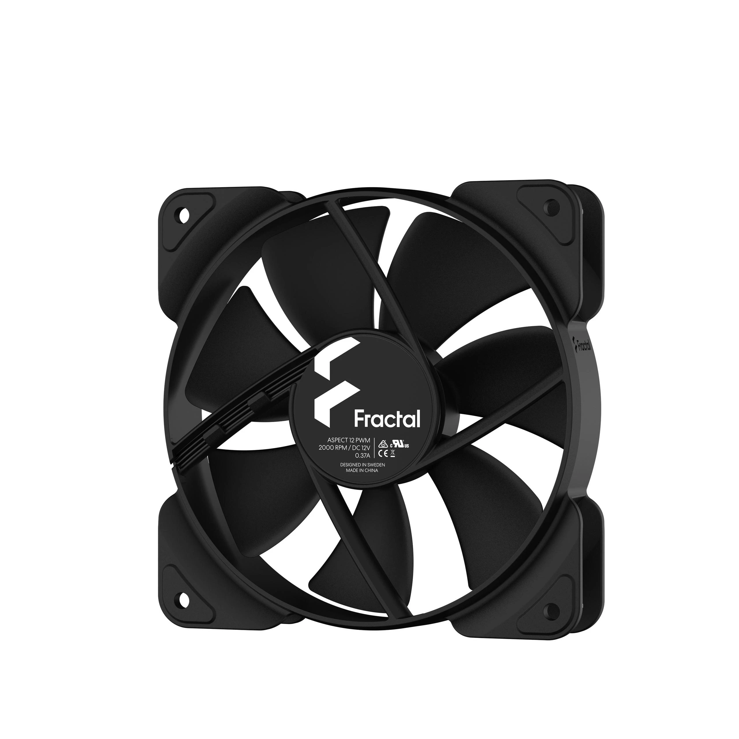 Fractal Design Fraktalų dizainas | 12 aspektas PWM | Juodas | Korpuso ventiliatorius