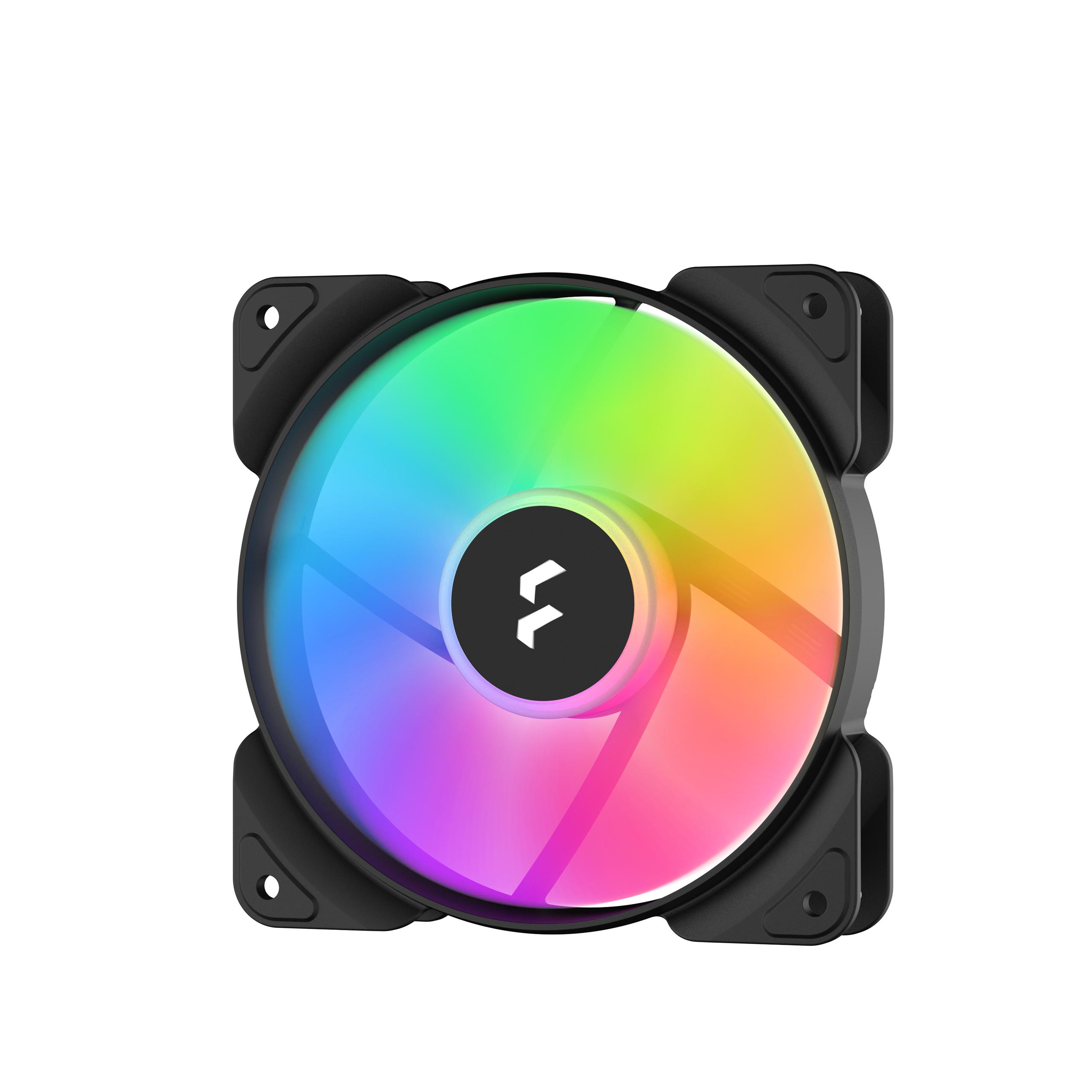 Fractal Design Fraktalų dizainas | Triguba pakuotė | 12 aspektas RGB PWM | Juodas | Korpuso ventiliatorius