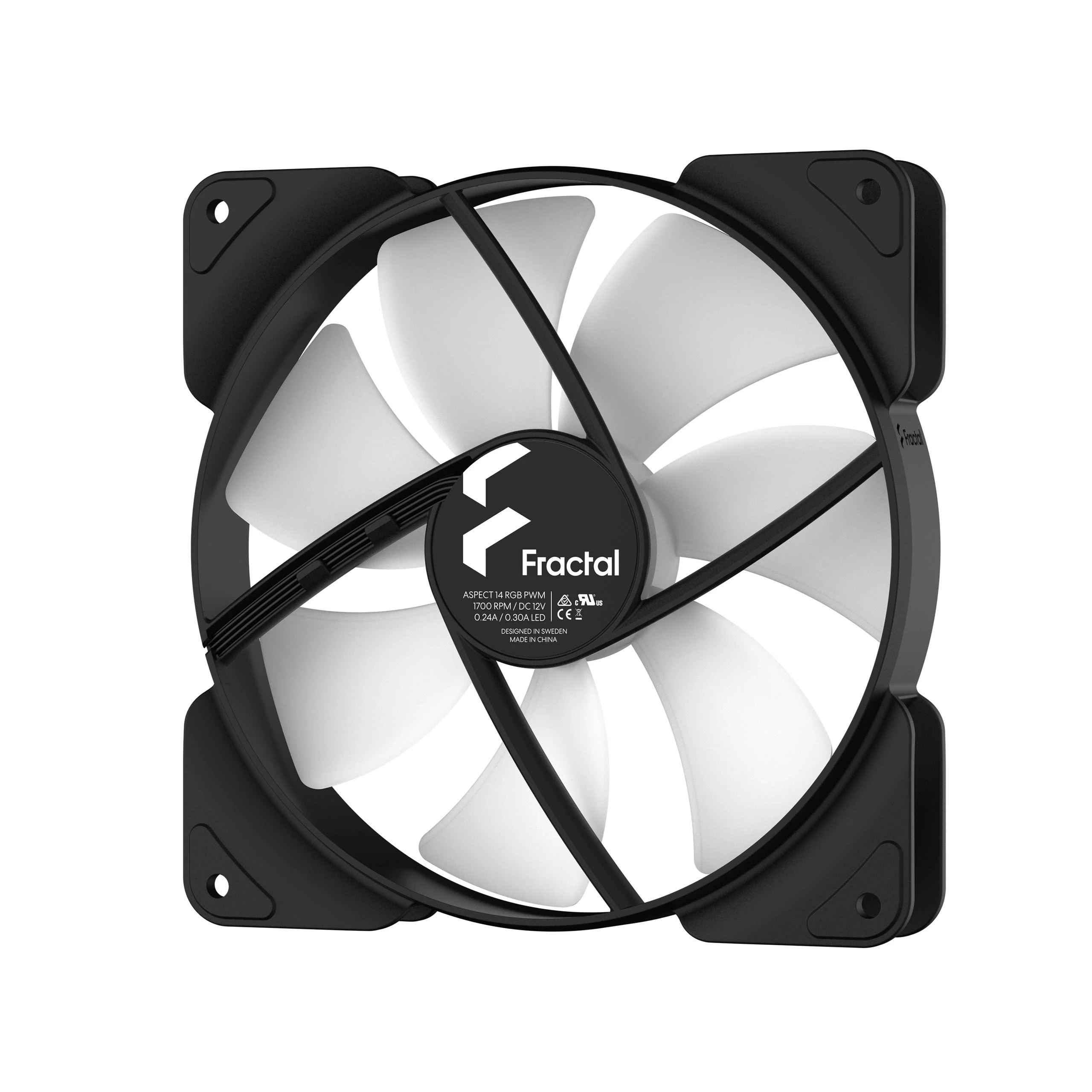 Fractal Design Fraktalų dizainas | Aspect 14 RGB PWM Juodas Frame | Korpuso ventiliatorius