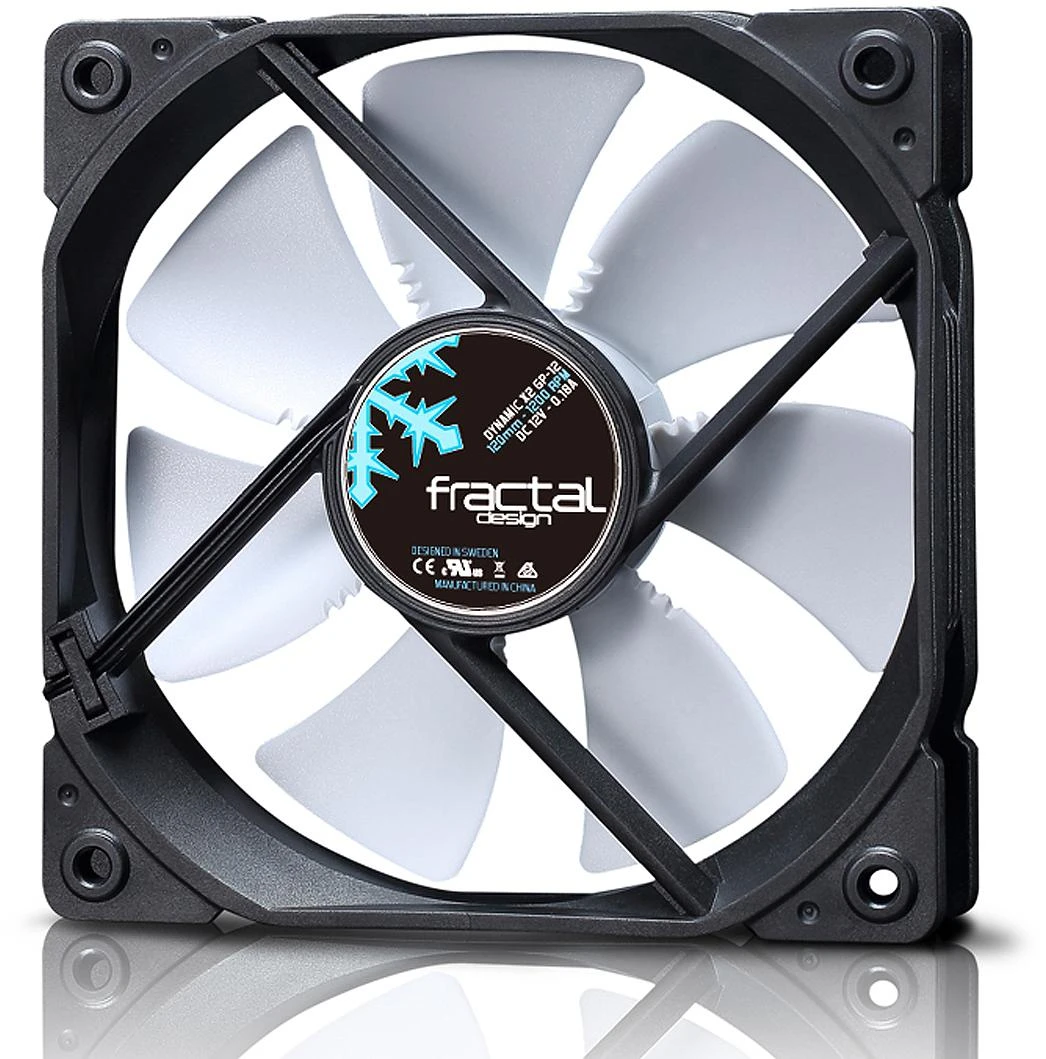 Fractal Design Dynamic X2 ventiliatorius su baltomis mentėmis