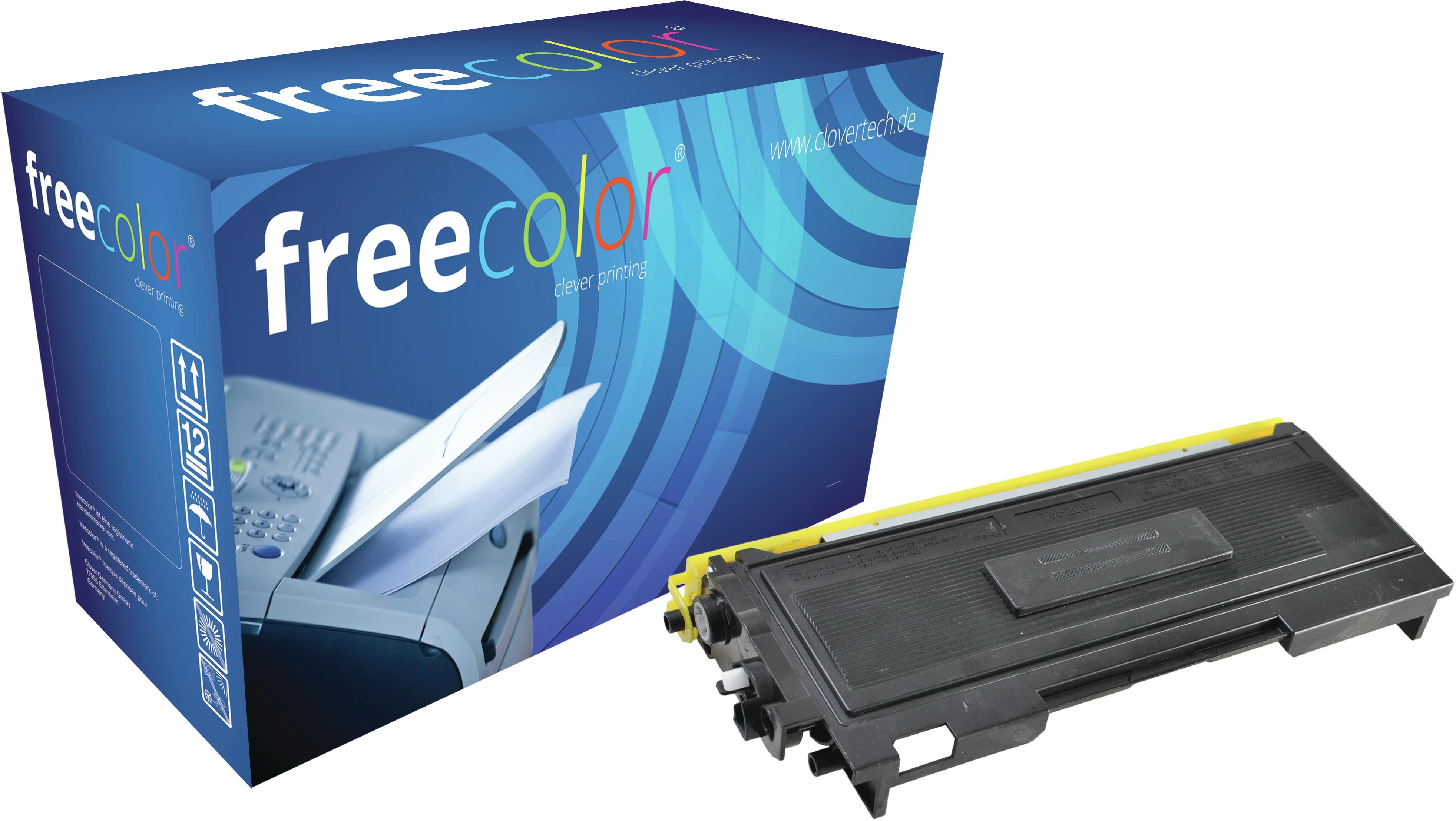 Freecolor TN2000-FRC, 2500 puslapių, juoda, 1 vnt.