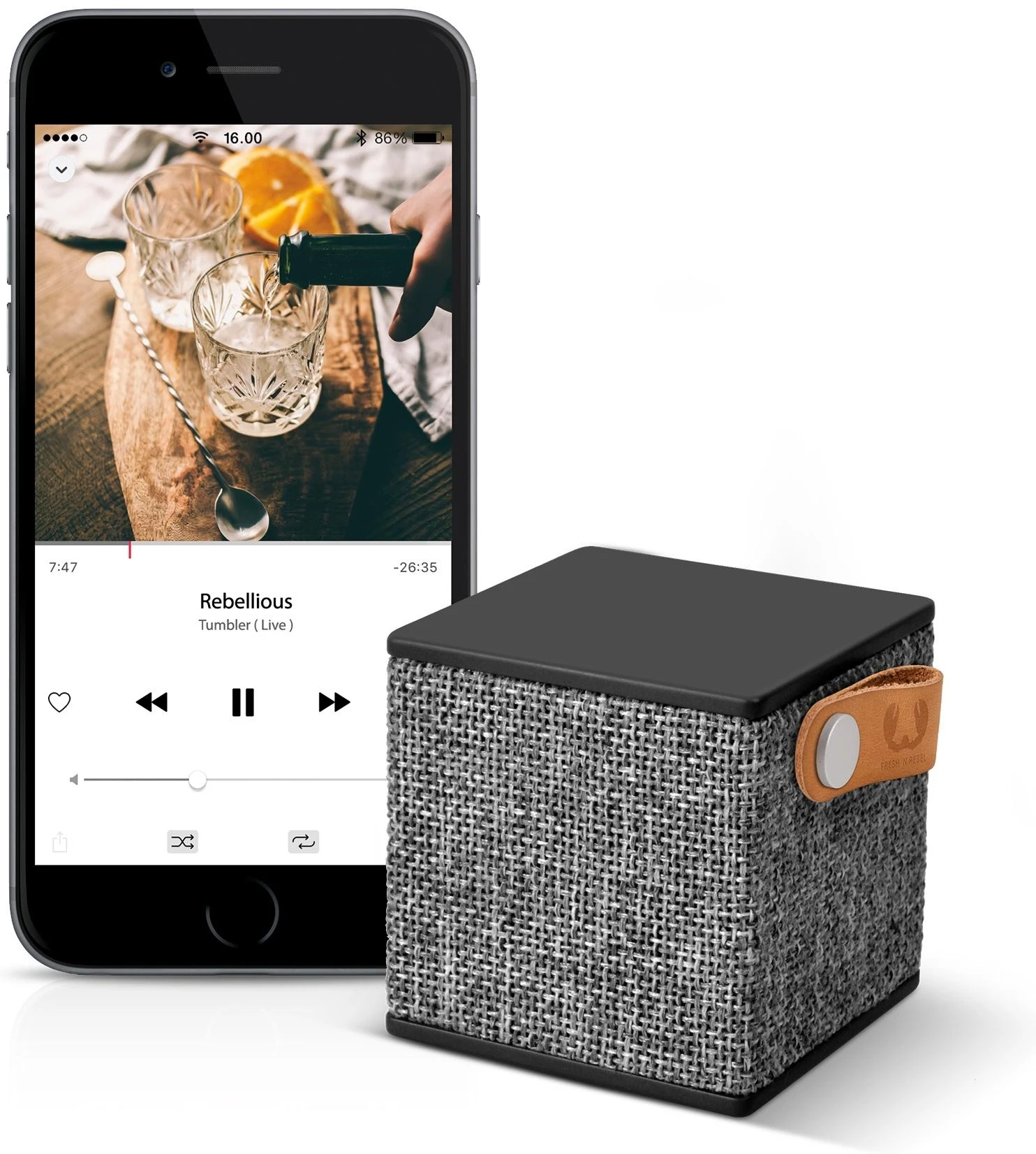 Fresh'n Rebel Bluetooth kolonėlė Rockbox Cube Fabriq Edition