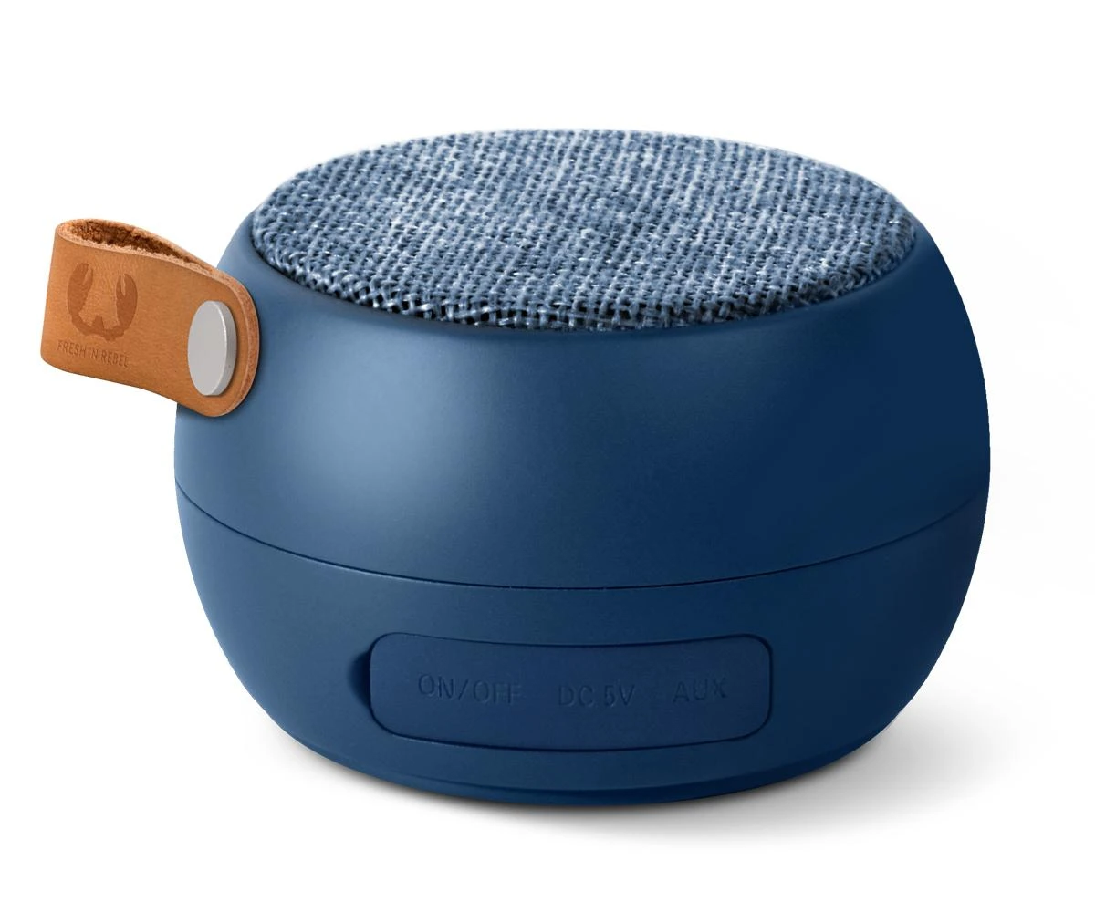 Fresh'n Rebel kolonėlė Rockbox Round Fabriq Edition indigo spalvos