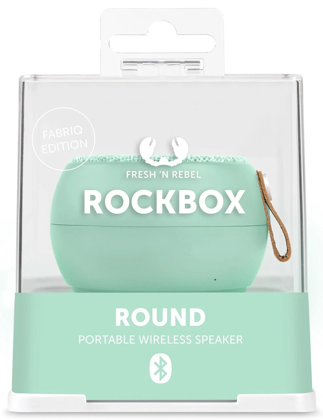Fresh'n Rebel kolonėlė Rockbox Round Fabriq Edition pipirmėtės spalvos