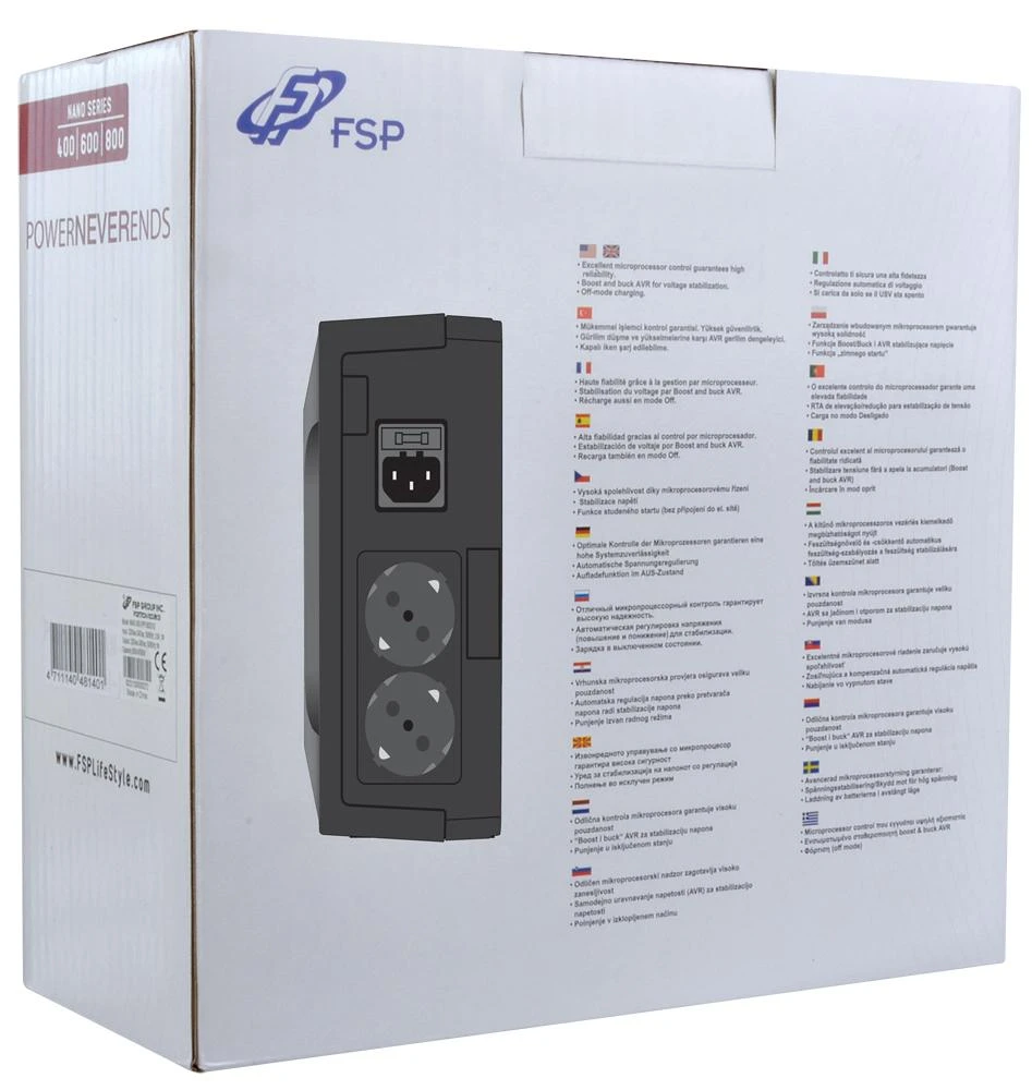 Fortron FSP | Nano 800 | 800 VA | 220/ 230/ 240 VAC V | 270 V