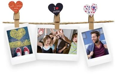 Nuotraukų rėmelis Fujifilm Instax dizaino klipai Hearts