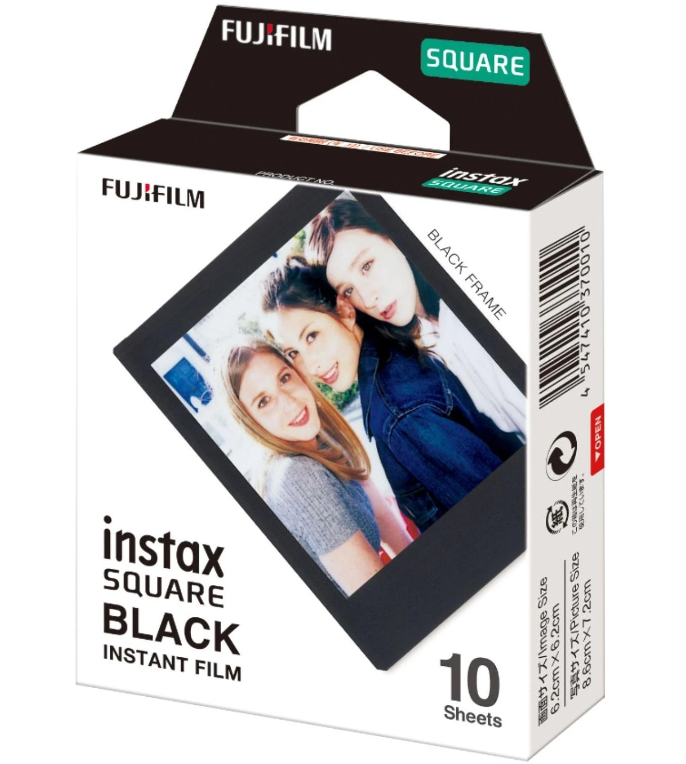 Fujifilm | Instax Square Momentinis filmas Juodas | Blizgus | Kiekis 10