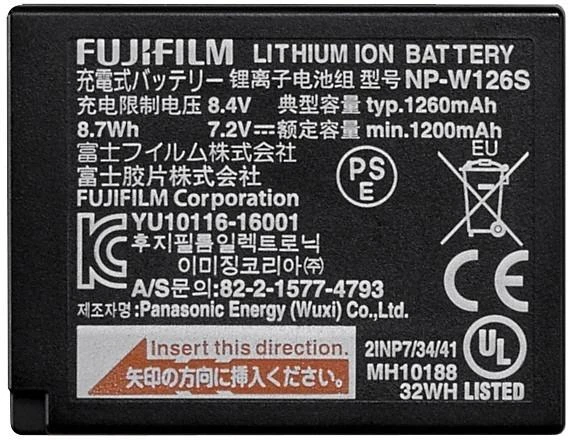 Pakraunama Li-ion baterija NP-W126S Fujifilm