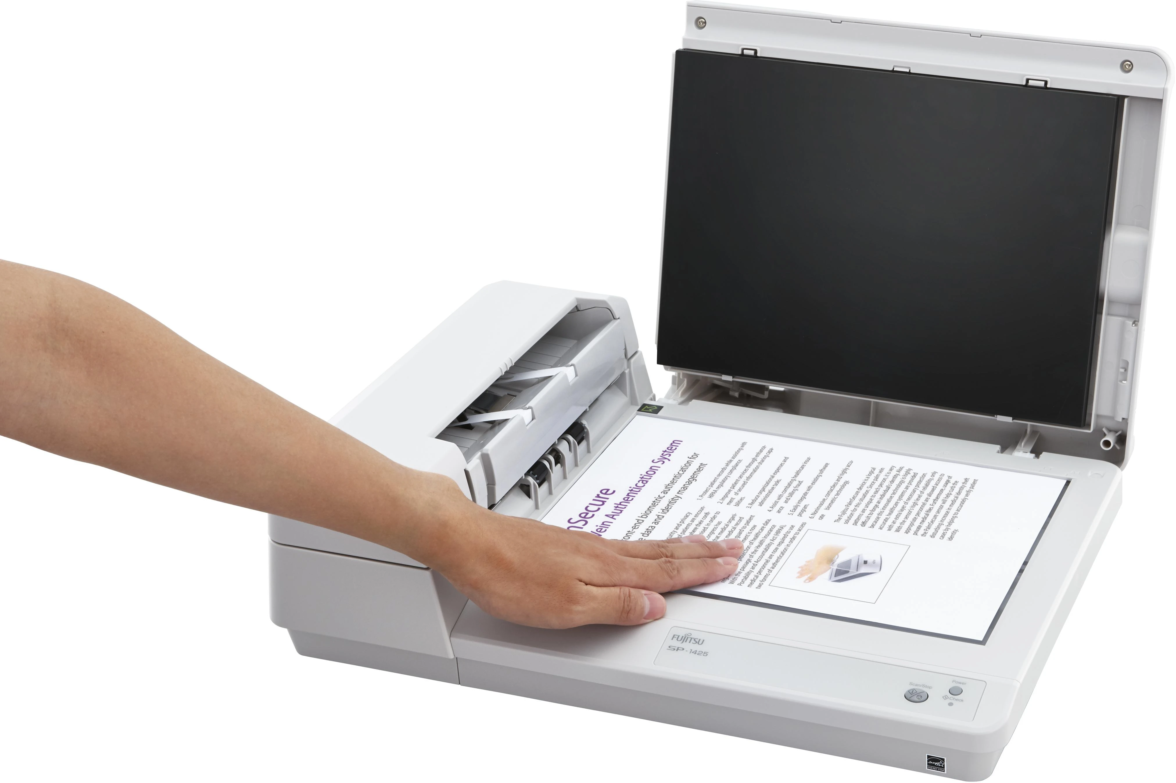 Fujitsu SP-1425 600 x 600 DPI Plokščias ir ADF skeneris Balta A4