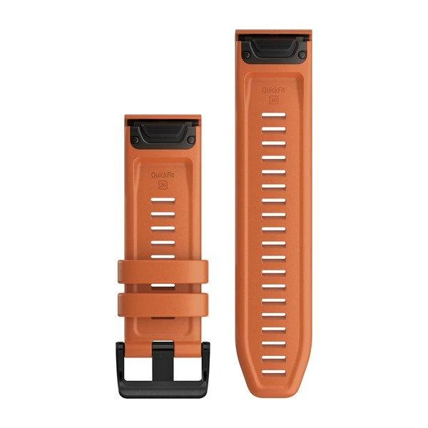 Išmaniojo laikrodžio Garmin greitai atsegamas, silikoninis dirželis, Oranžinės spalvos, 26mm