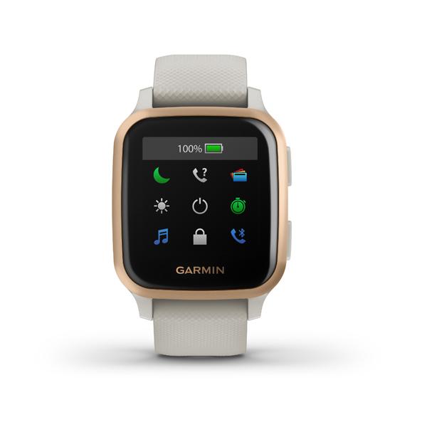 Išmanusis laikrodis Garmin Venu Sq - Music Edition, Rausvojo aukso spalvos  aliuminio apvadas su šviesaus smėlio spalvos korpusu ir silikoniniu  dirželiu | Varle.lt