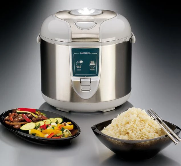 Ryžių virimo puodas Gastroback Rice cooker 42507 Inox/ Baltas, 450 W, Capacity 3 L, Number of baskets 2