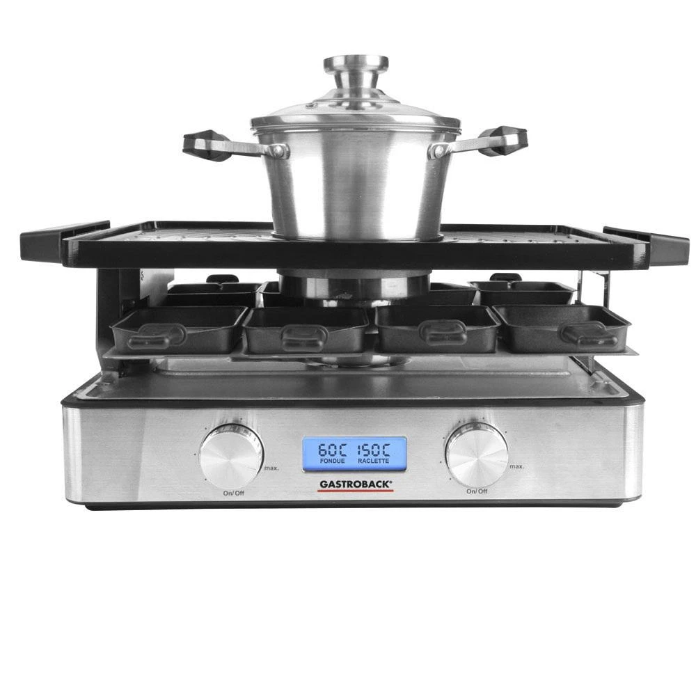 Gastroback 42562 Design Raclette Fondue Advanced Plus Nerūdijantis plienas