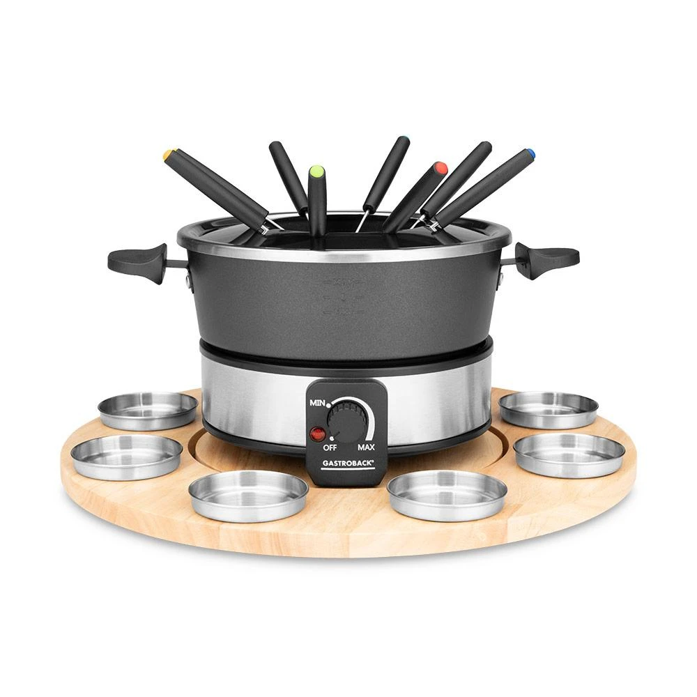 Gastroback 42566 Fondue Set Drehteller mit 8 SaucenbehÃ¤ltern