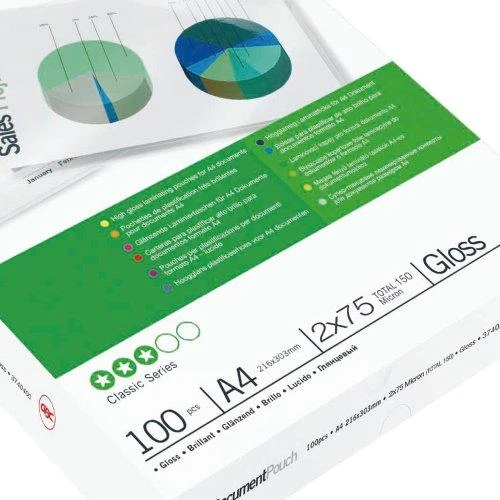 GBC Folie laminacyjne Document Pouch A4 2x75 mic 100 vnt (3740400)