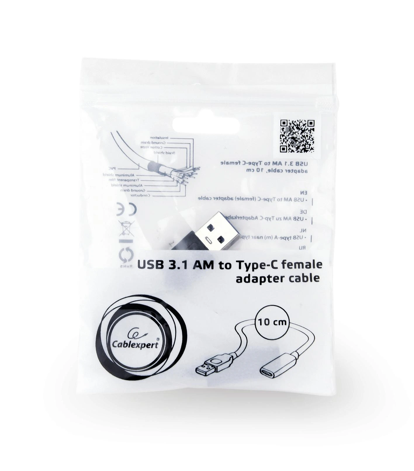 USB 3.1 A į Type-C adapteris pakuotėje