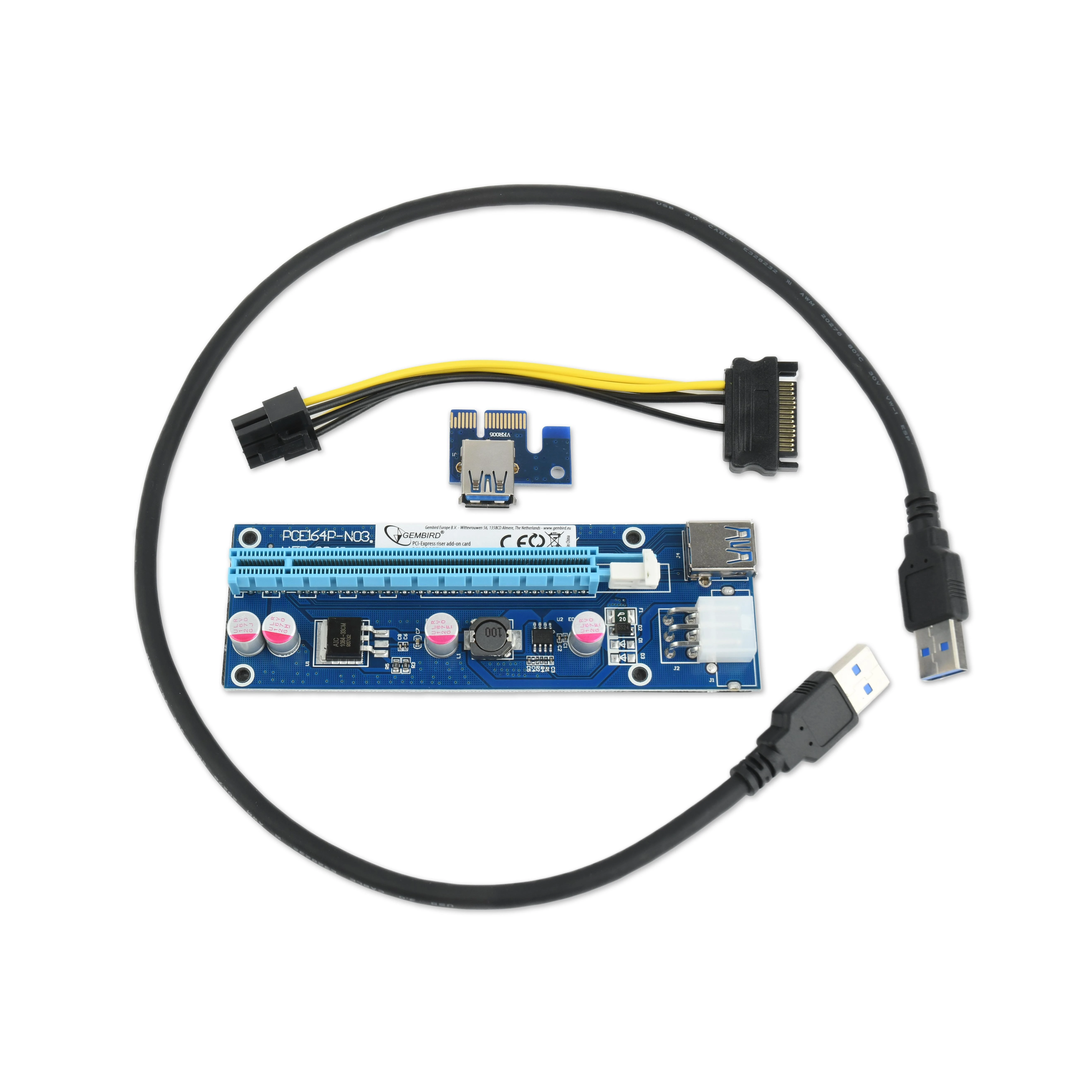 GEMBIRD RC-PCIEX-03 Gembird PCI Express Riser kortelė (6 kontaktų maitinimo jungtis)