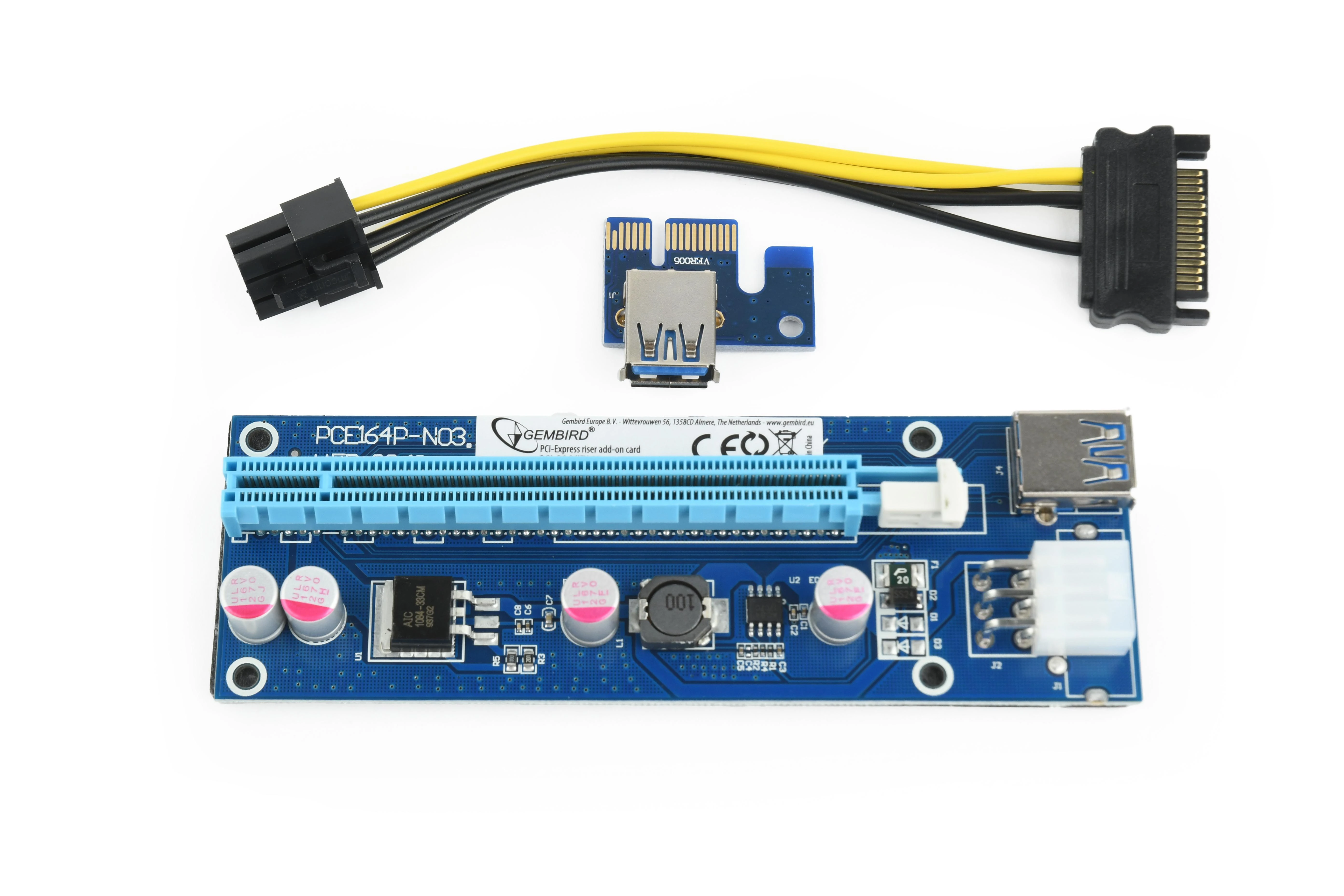 GEMBIRD RC-PCIEX-03 Gembird PCI Express Riser kortelė (6 kontaktų maitinimo jungtis)