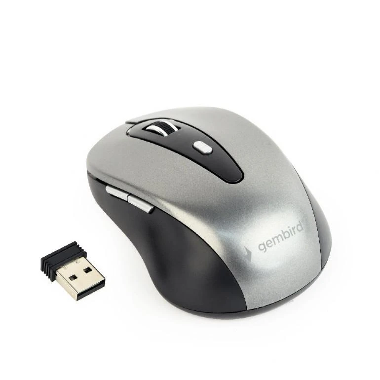 Gembird | Pelė | MUSW-4B-04-BG | Standard | Wireless | Juodas/ Kosminė pilka